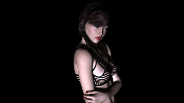 Картинка 3д+графика люди+ people фон взгляд девушка