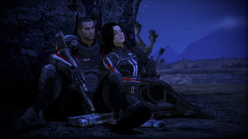 Картинка 3д+графика люди+ people мужчина девушка взгляд ночь