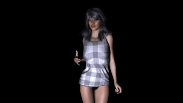 Картинка ashani 3д+графика люди+ people фон взгляд девушка