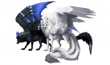 Картинка рисованное животные +сказочные +мифические пара сказочные фон