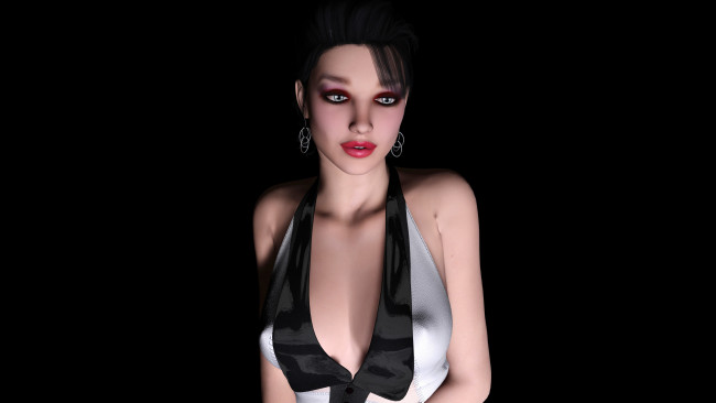 Обои картинки фото 3д графика, люди , people, фон, взгляд, девушка