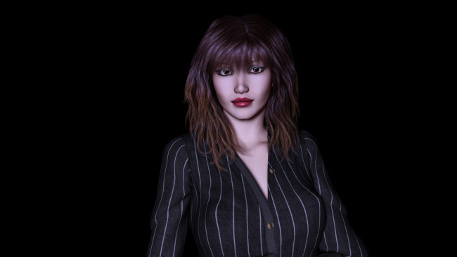 Обои картинки фото 3д графика, люди , people, взгляд, девушка, фон