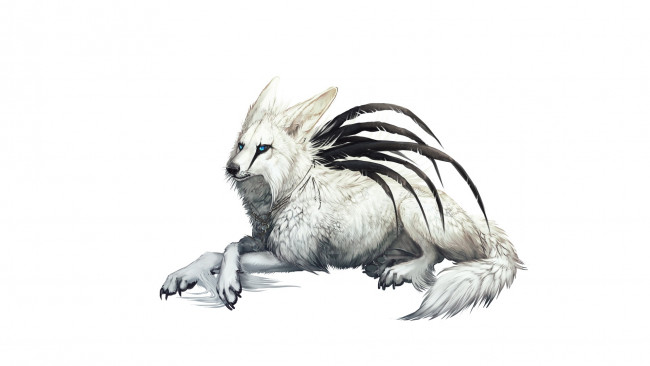 Обои картинки фото рисованное, животные,  сказочные,  мифические, фон, зверь, сказочный