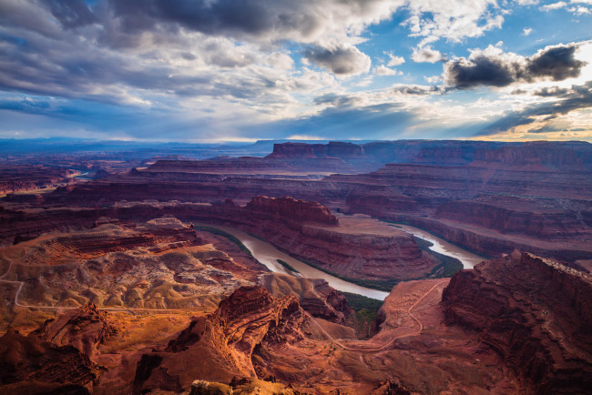 Обои картинки фото природа, реки, озера, каньон, горы, облака, небо, река