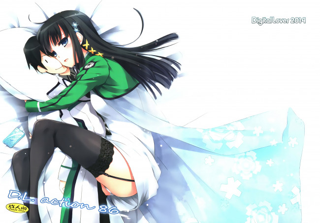 Обои картинки фото аниме, mahouka koukou no rettousei, rettousei, no, koukou, подушка, девушка, yuka, арт, nakajima, tatsuya, постель, mahouka, miyuki, shiba