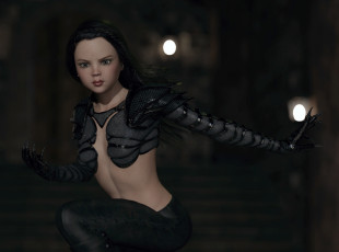 Картинка 3д+графика существа+ creatures девушка взгляд фон