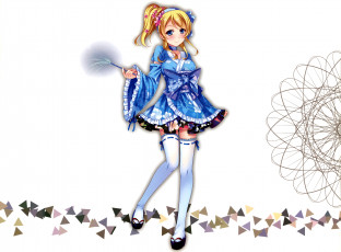 Картинка аниме love+live +school+idol+project фон девушка взгляд