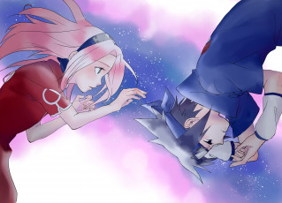 Картинка аниме naruto саске сакура