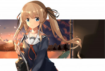 Картинка аниме saikano девушка взгляд фон