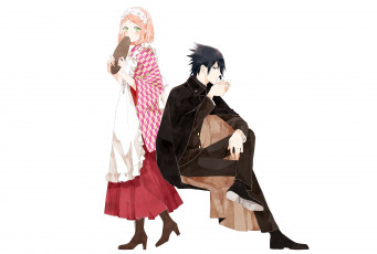 Картинка аниме naruto саске сакура