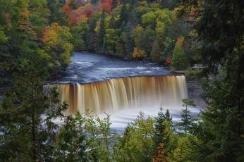 Картинка природа водопады водопад скала река