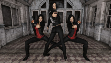 Картинка 3д+графика фантазия+ fantasy девушки взгляд фон