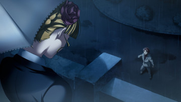Картинка аниме umineko+no+naku+koro+ni девушка фон взгляд