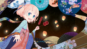 Картинка аниме unknown +другое фон взгляд девушка