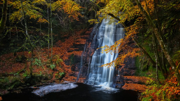 Картинка природа водопады скала река водопад