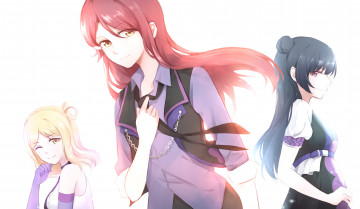 Картинка аниме love+live +school+idol+project фон взгляд девушки