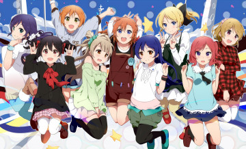 Картинка аниме love+live +school+idol+project взгляд фон девушки