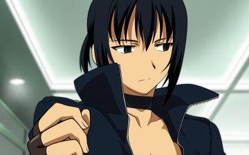 Картинка аниме canaan взгляд фон парень