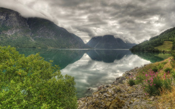 Картинка природа реки озера лес горы озеро