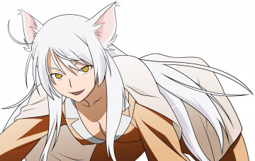 Картинка аниме bakemonogatari взгляд девушка фон