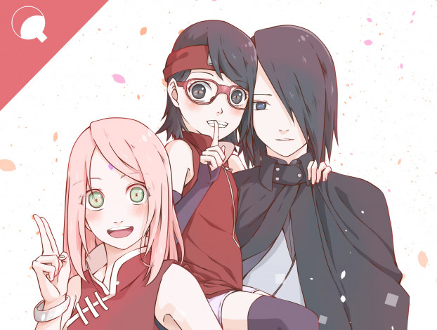 Обои картинки фото аниме, naruto, семья