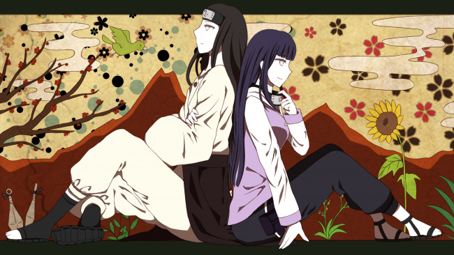 Обои картинки фото аниме, naruto, неджи, хината