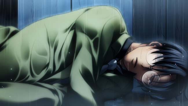 Обои картинки фото аниме, umineko no naku koro ni, фон, взгляд, парень