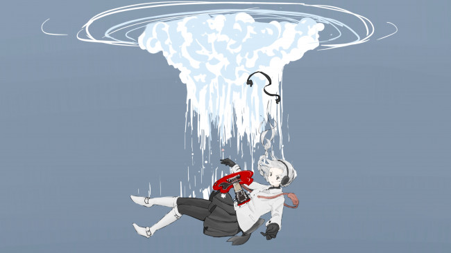 Обои картинки фото аниме, utau, фон, взгляд, девушка