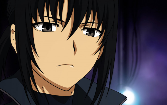 Обои картинки фото аниме, canaan, парень, фон, взгляд