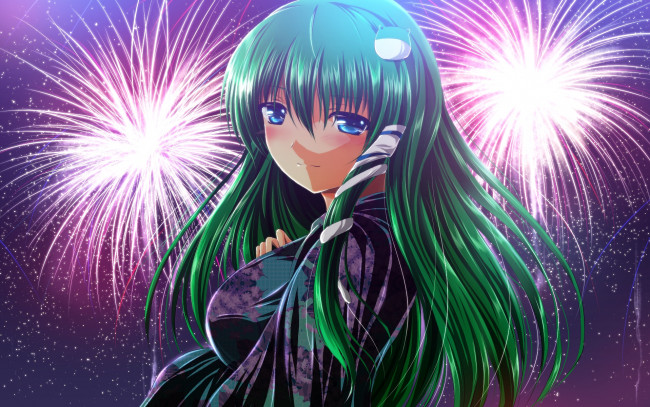 Обои картинки фото аниме, touhou, фон, взгляд, девушка