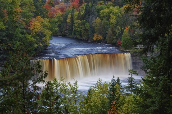 Обои картинки фото природа, водопады, водопад, скала, река