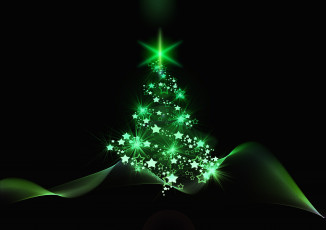 Картинка праздничные 3д+графика+ новый+год фон елка