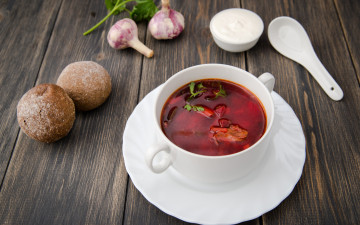 Картинка еда первые+блюда чеснок борщ