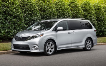 Картинка toyota+sienna+2017 автомобили toyota металлик серебристая 2017 sienna