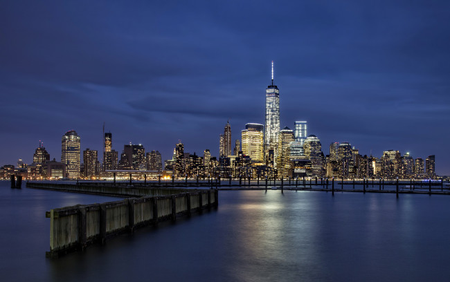 Обои картинки фото jersey city, города, - панорамы, небоскребы, панорама