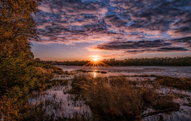 Обои картинки фото природа, восходы, закаты, простор