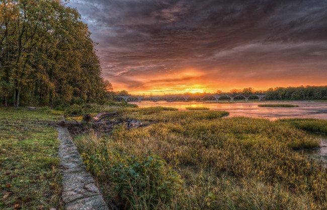 Обои картинки фото природа, восходы, закаты, простор