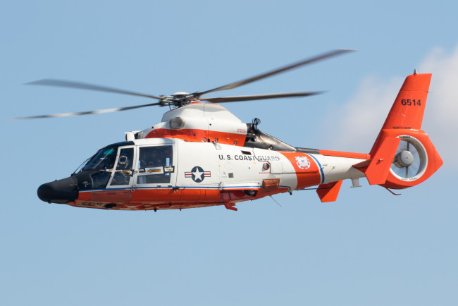 Обои картинки фото mh-65 dolphin, авиация, вертолёты, вертушка