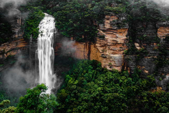 Обои картинки фото природа, водопады, простор