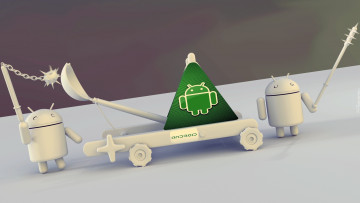 обоя компьютеры, android, фон, логотип