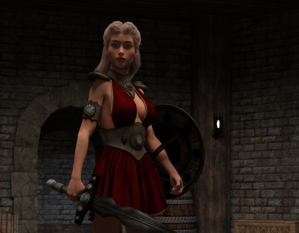 Обои картинки фото 3д графика, фантазия , fantasy, девушка, взгляд, фон