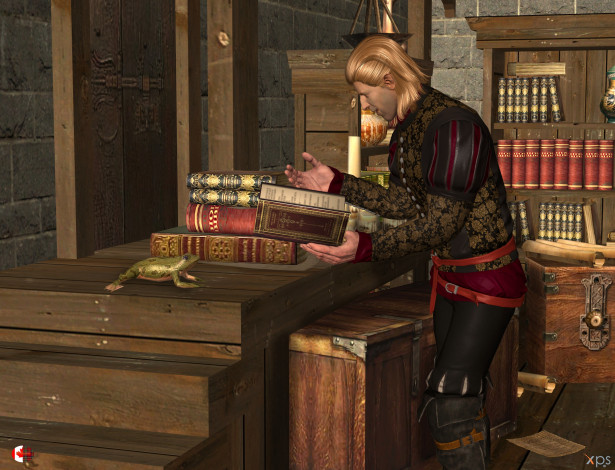 Обои картинки фото 3д графика, фантазия , fantasy, мужчина, фон, взгляд