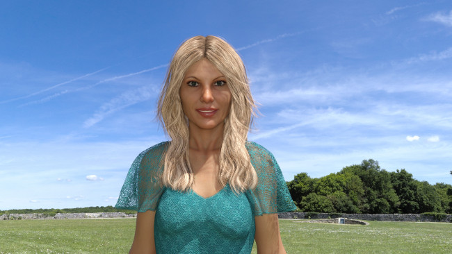 Обои картинки фото 3д графика, люди , people, фон, взгляд, девушка