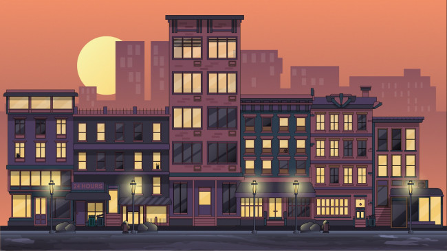 Обои картинки фото векторная графика, город , city, город, городской, вид, произведения, искусства