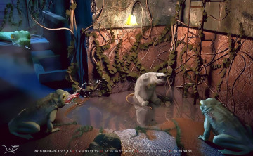 Картинка календари фэнтези животное жаба лягушка помещение calendar 2019