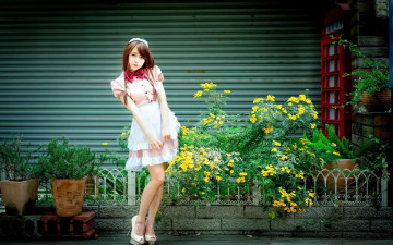 Картинка девушки -+азиатки косички бант