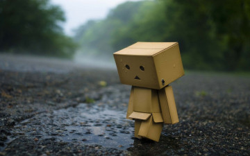 Картинка разное данбо+ danboard дождь асфальт лужи печаль