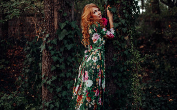 обоя девушки, - рыжеволосые и разноцветные, девушка, красивая, супер, секси, няша, нежная, классная, модница, лапочка, мадам