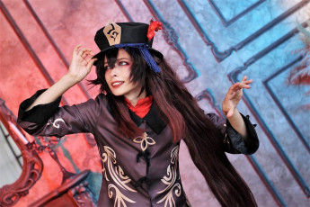 обоя dabllme, девушки, - креатив,  косплей, образ, костюм, шляпа