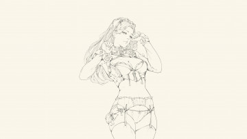 Картинка рисованное люди красивая девушка в нижнем белье